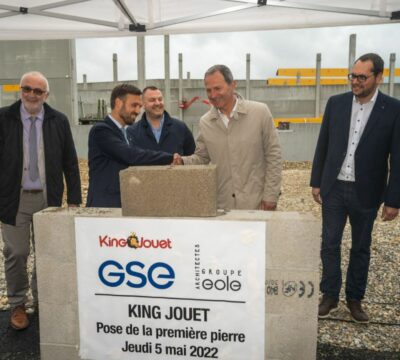 GSE réalise l’extension de la future plateforme logistique pour King Jouet à Rives-sur-Fure (38)